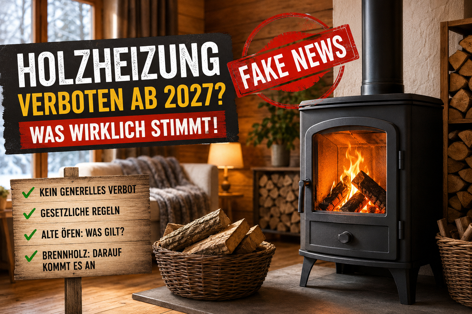 Wird Heizen mit Holz 2027 verboten? Was wirklich stimmt