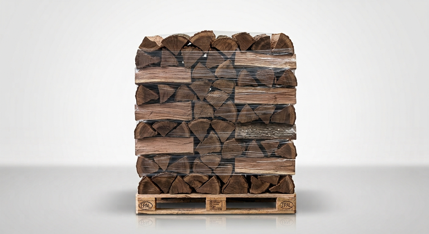 Walnut Firewood Pallet – 2 m³ (Ready-to-Use Dry Firewood)